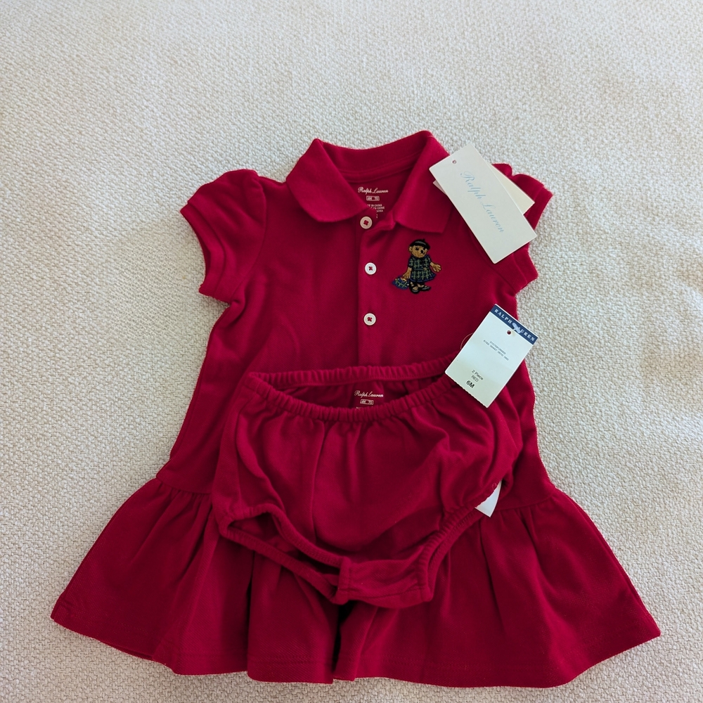 Red Polo Dress with Bloomers